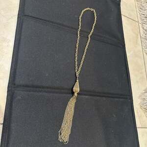 Vintage Gold Tone Tassel Necklace